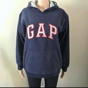 GAP Fleece Big Lot Navy Hoodie, Men's Small